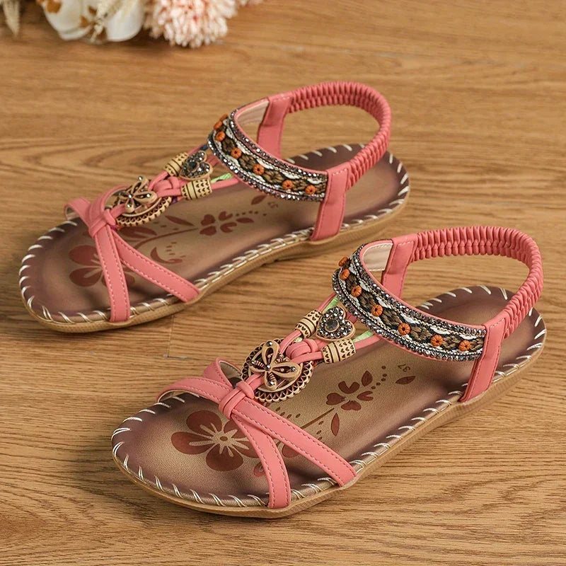 Essaouira sandales à médaillon bohème chic - tongs femme GoHappy