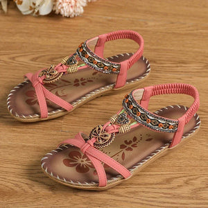 Essaouira sandales à médaillon bohème chic - tongs femme GoHappy