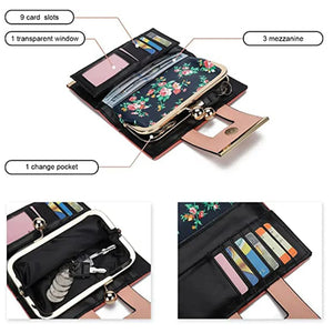 Portofino Bloom portefeuille femme fleuri chic multifonction - portefeuille GoHappy