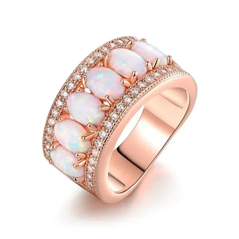 Aurora Glow bague femme effet opale irisée - bague femme GoHappy