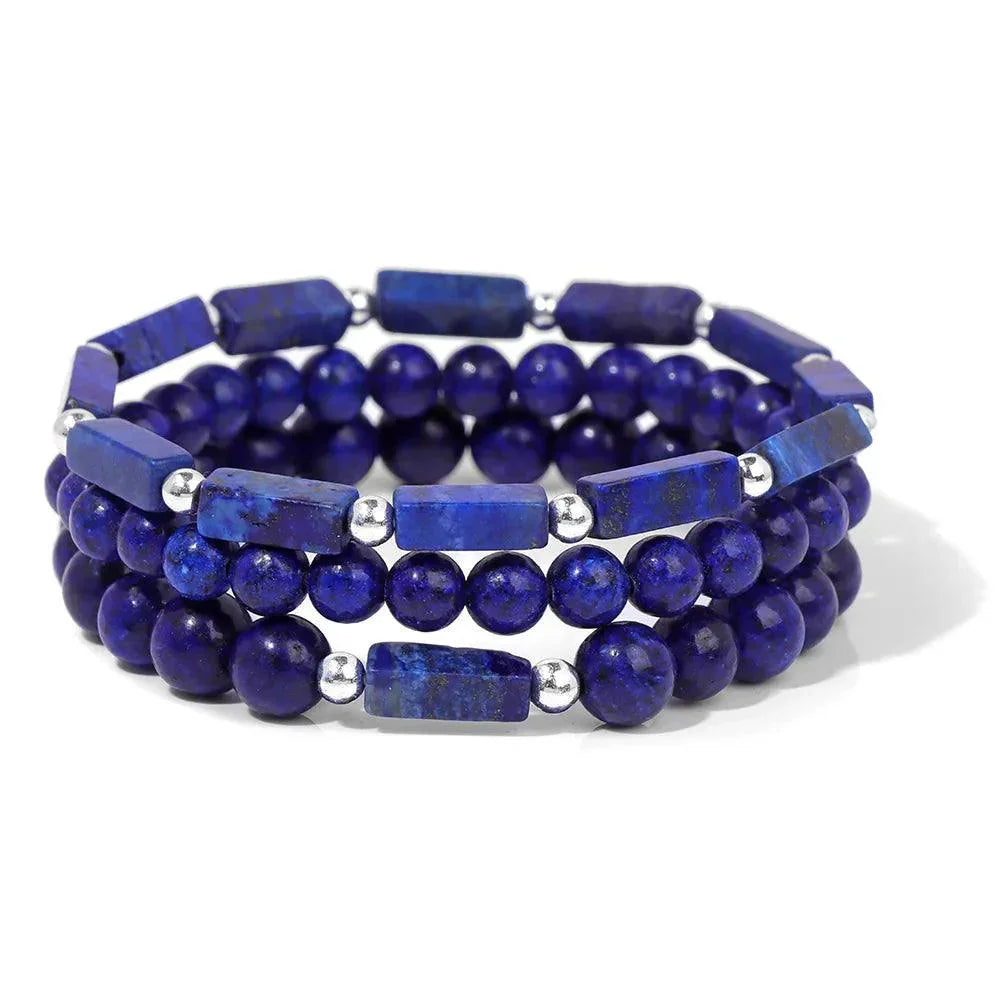 Bracelet multicouche en pierres naturelles pour hommes – Onyx, lave & hématite - Bijou Bracelet GoHappy