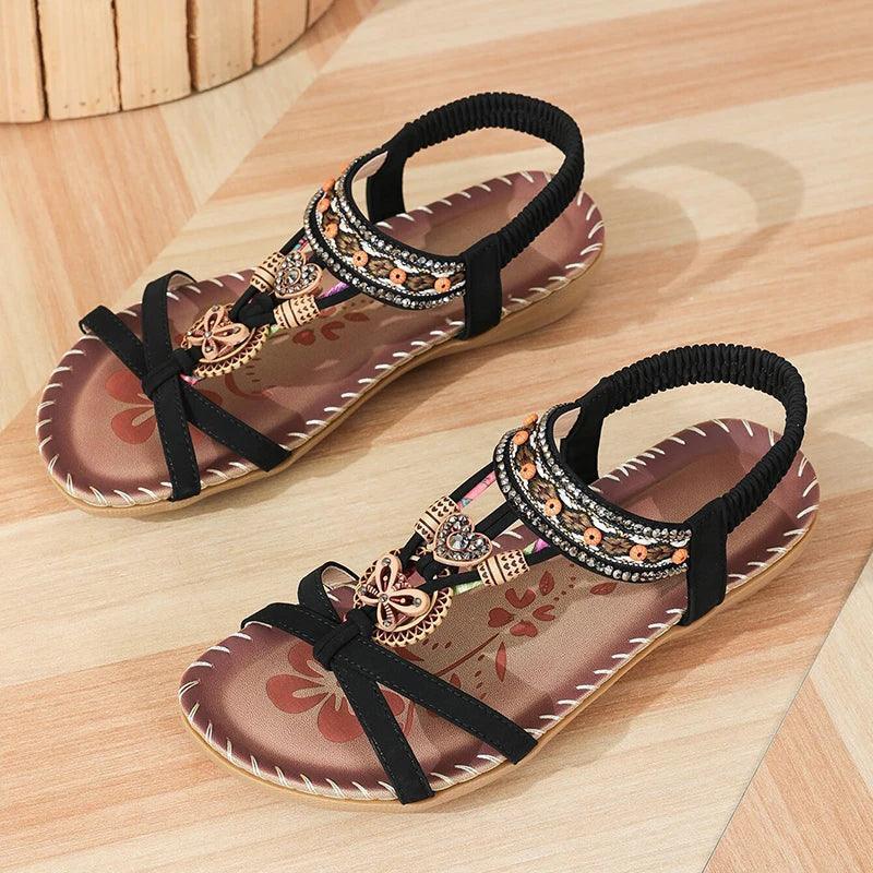 Essaouira sandales à médaillon bohème chic - tongs femme GoHappy
