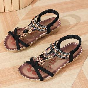 Essaouira sandales à médaillon bohème chic - tongs femme GoHappy