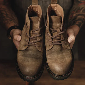 Vintage Trail bottines homme daim marron outdoor - chaussures homme GoHappy