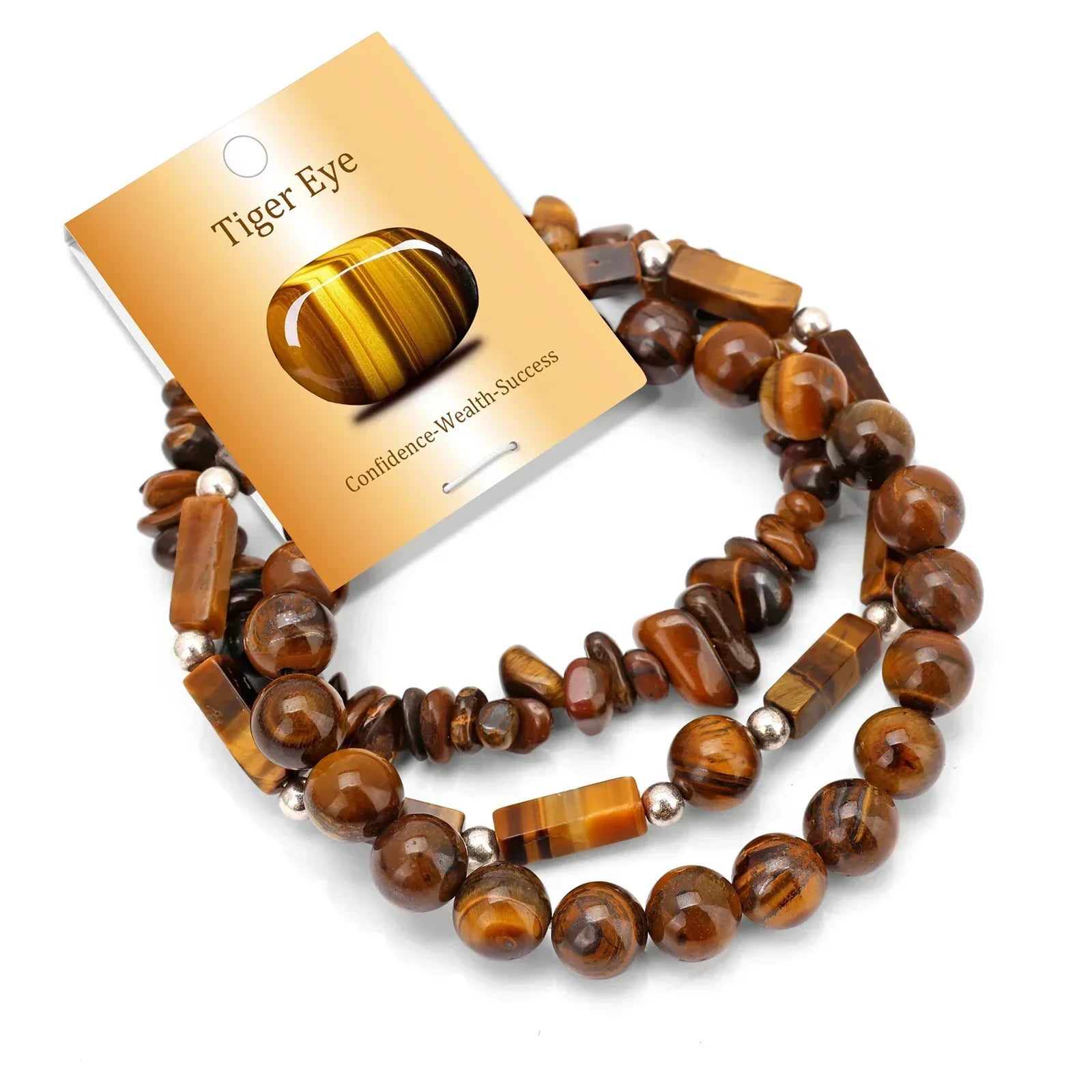 Bracelets Pierres Naturelles Empilables Set 3-5 Bohème 19cm - bracelets en pierres femme GoHappy