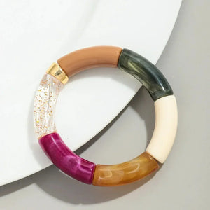 Bracelets acryliques bohème femme – 28 modèles colorés à mixer - Bijou Bracelet GoHappy