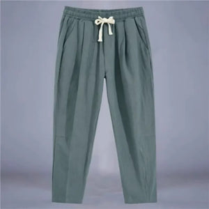 pantalon ample fluide vert ficelle taille élastique coton confortable homme GoHappy France