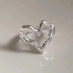 Bague femme Atelier Reflets Cœur Ondulé bijou fantaisie GoHappy France