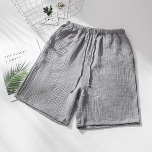 Songe short de pyjama 100 % coton, modèle Homme Gris Galet, taille élastique