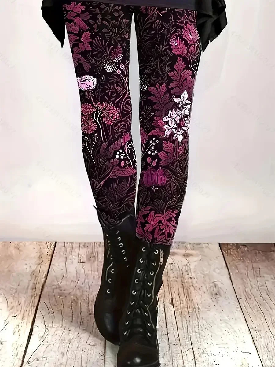Floral Spirit leggings femme extensible automne hiver - leggings GoHappy