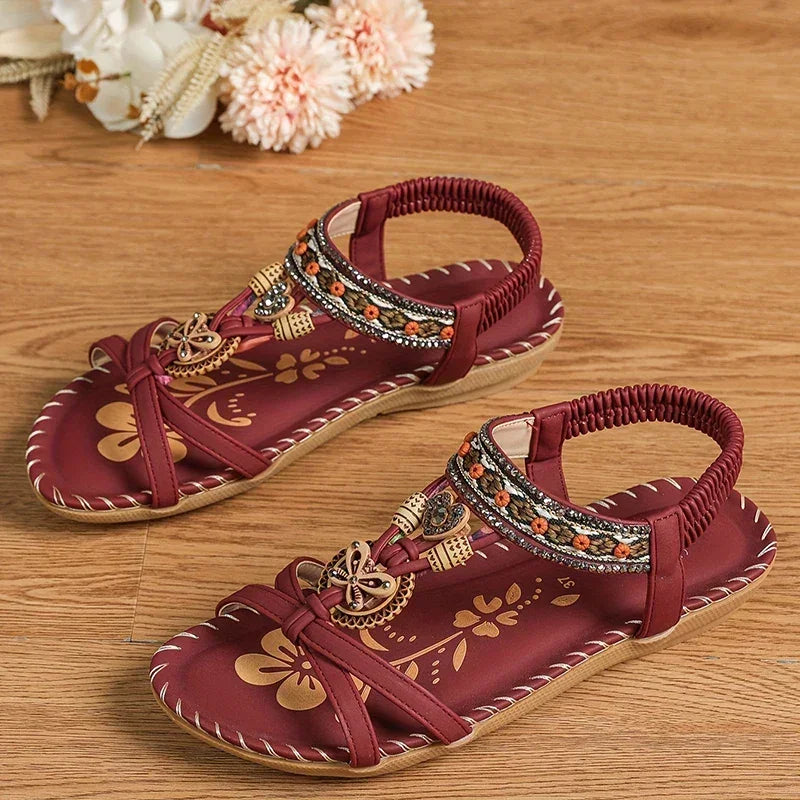 Essaouira sandales à médaillon bohème chic - tongs femme GoHappy