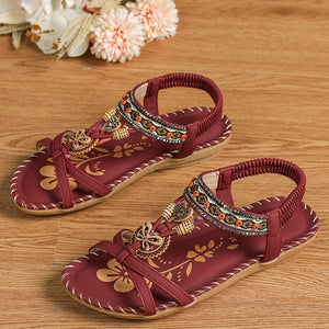 Essaouira sandales à médaillon bohème chic - tongs femme GoHappy