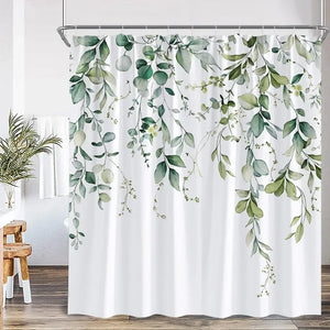 Rideau Douche Moderne Floral Polyester 11 Tailles + Crochets - rideau de douche GoHappy