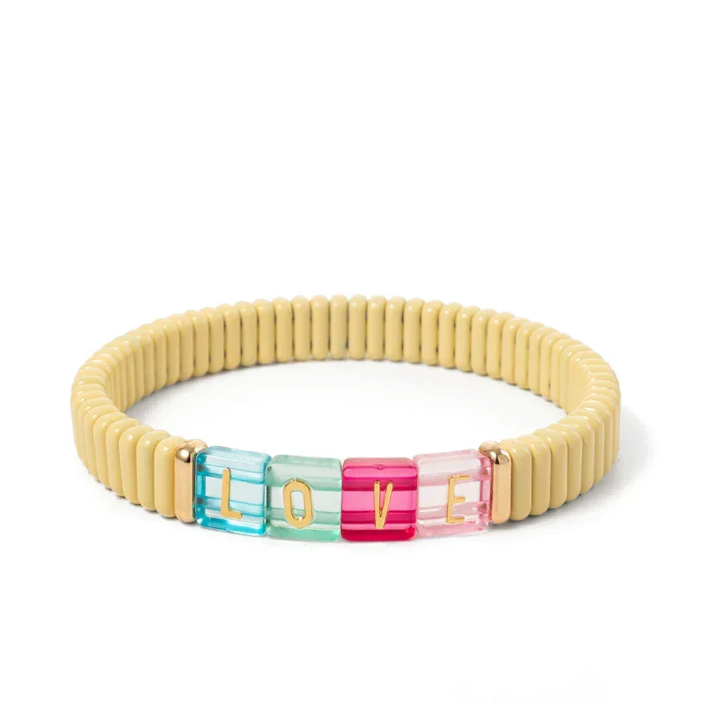 Candy Love bracelet femme élastique bohème coloré - bracelet femme GoHappy
