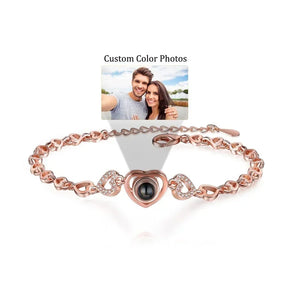 Bracelet Photo Gravé Projection Personnalisable - bracelets personnalisés GoHappy