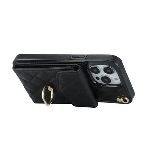 Coque Portefeuille Matelassée Bandoulière iPhone Apple 11 au 16 & plus - coque pour smartphone GoHappy