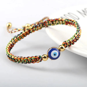 Bracelets Porte-Bonheur Evil Eye en Tissu Tressé - Bracelets Porte-Bonheur GoHappy