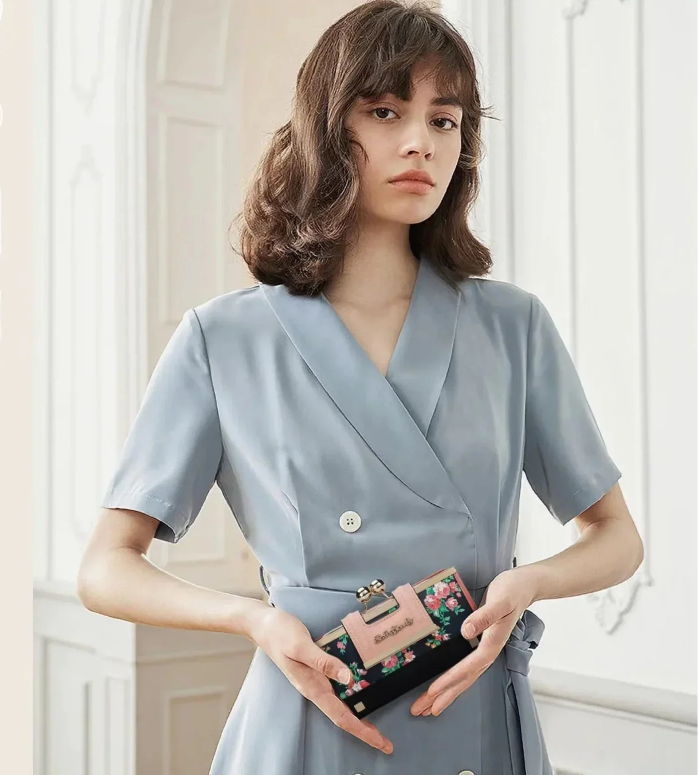 Portofino Bloom portefeuille femme fleuri chic multifonction