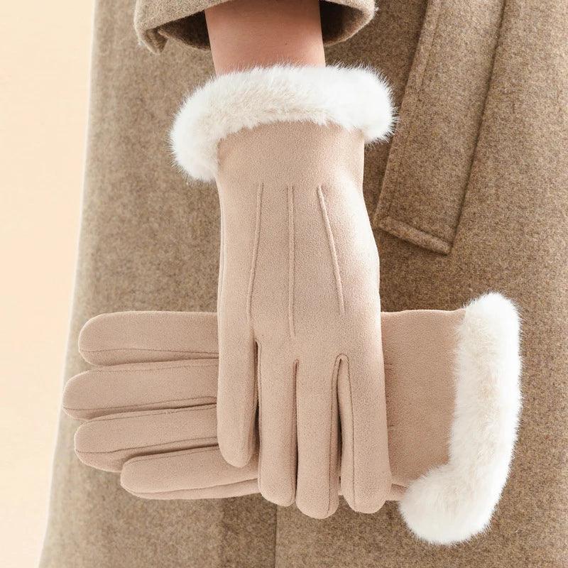 Gants Hiver Fausse Fourrure Compatibles Smartphone - gants GoHappy