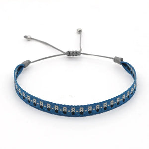 Bracelet Tissé Main Colombie Motifs Ethniques Bohème Amitié - bracelets tissés GoHappy