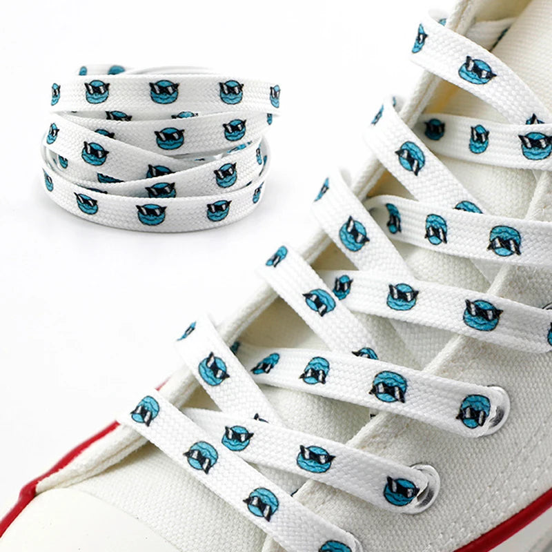 Lacets plats fun motifs cartoon sneakers originales