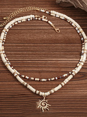 Collier Surfer Homme Perles Bois & Coco Esprit Plage Hawaii - collier plage GoHappy