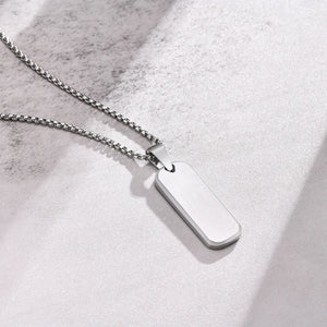Collier Homme Acier Barre Minimaliste Géométrique Style Épuré - collier homme GoHappy