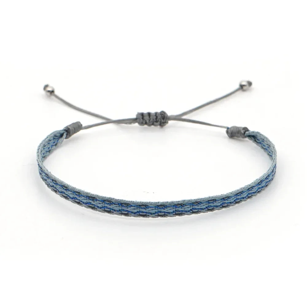 Bracelet Tissé Main Colombie Motifs Ethniques Bohème Amitié - bracelets tissés GoHappy