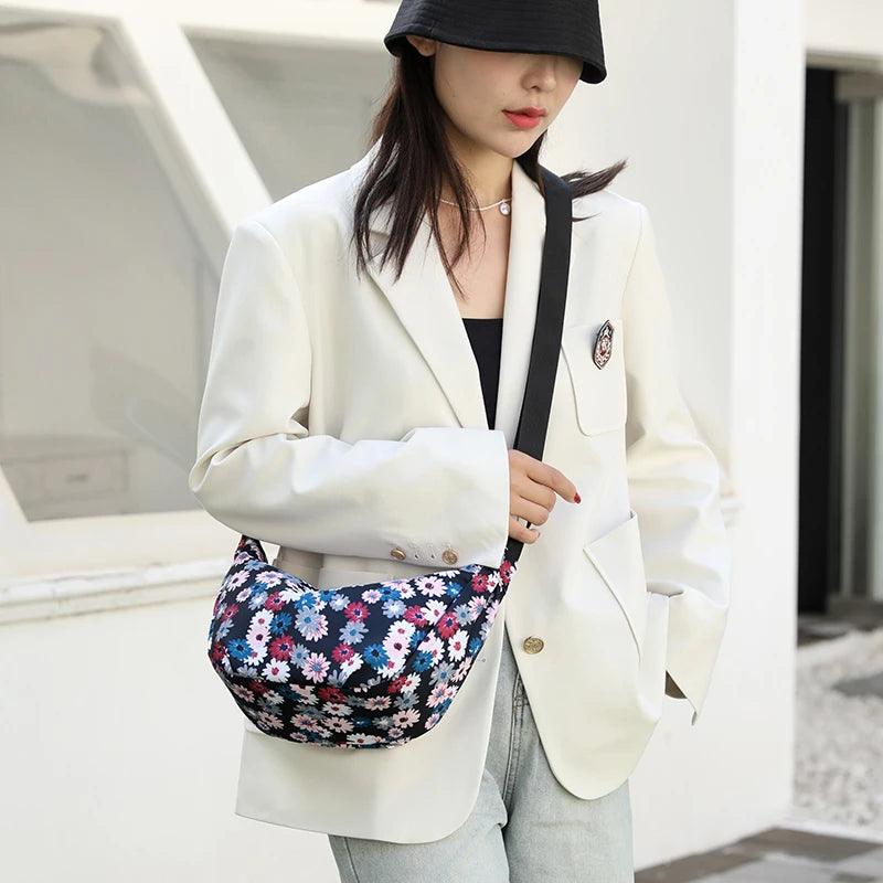 Sac à Bandoulière Motif Floral pour Femme - Style Élégant et Compact