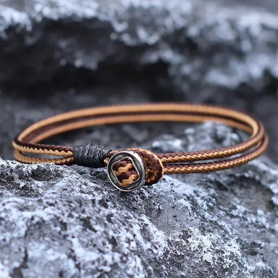 Bracelet homme double corde ethnique fait main Style Vintage - bracelet homme GoHappy