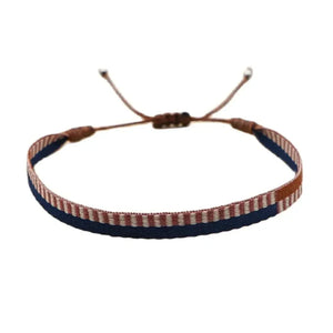 Bracelet Tissé Main Colombie Motifs Ethniques Bohème Amitié - bracelets tissés GoHappy