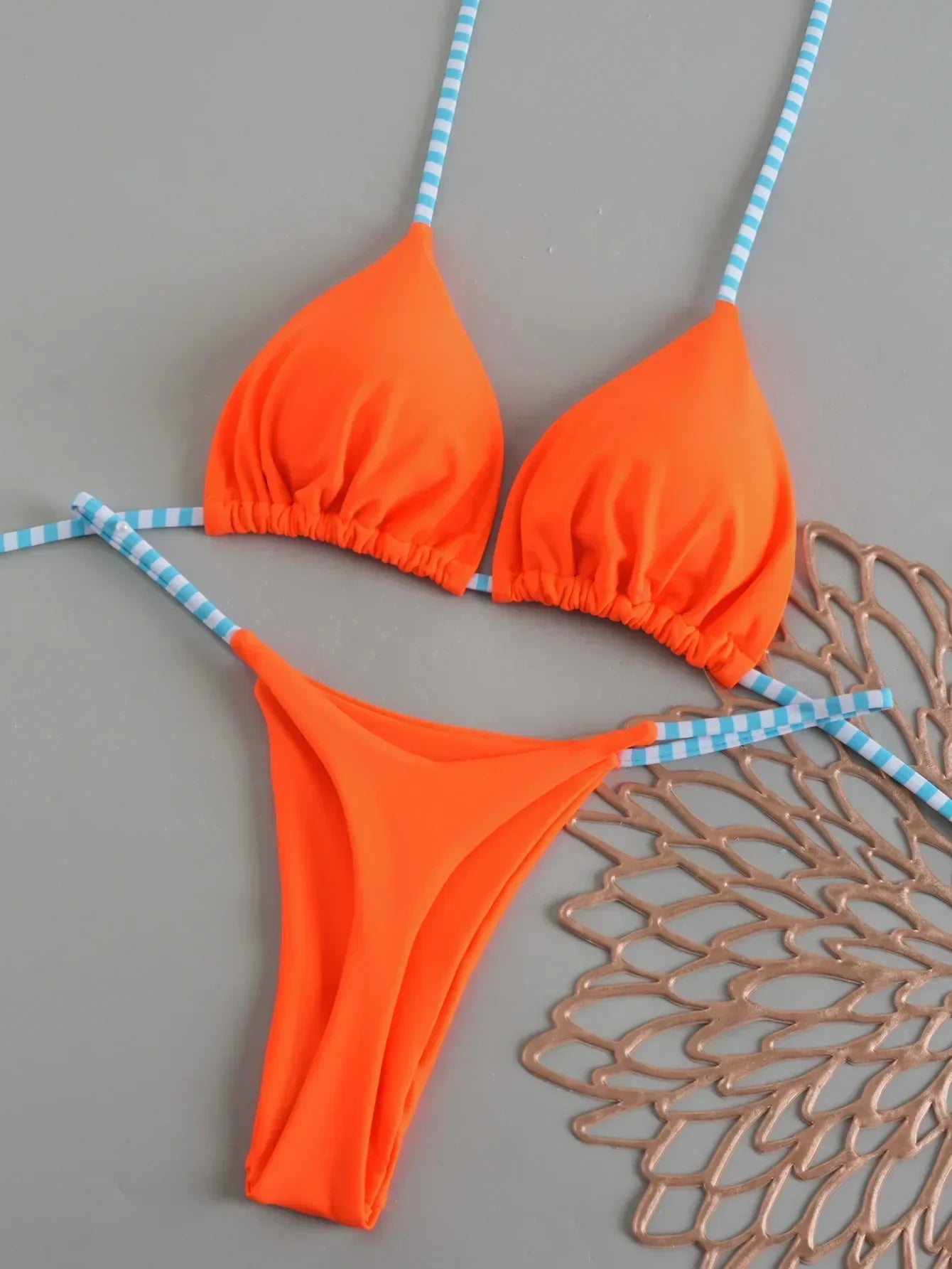 Bikini Tropicana String Triangle Femme Imprimé Exotique Rembourré - maillots de bain femme GoHappy