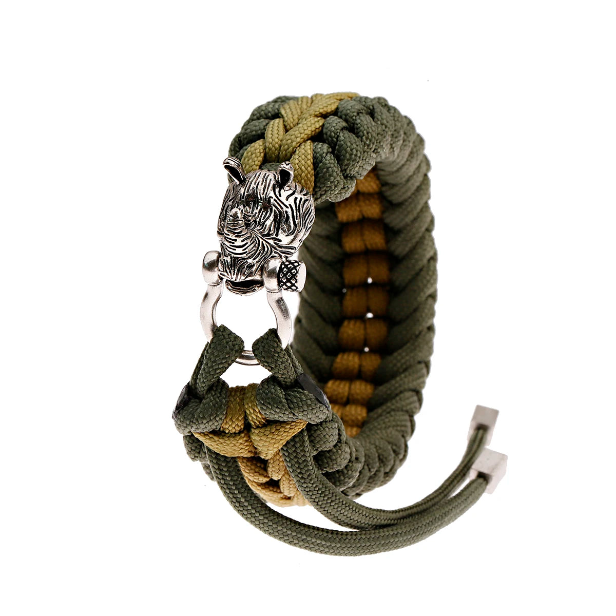 Bracelet Homme Viking Nordique Tressé Main Crâne Punk Antique - GoHappy France