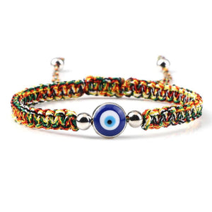 Bracelets Porte-Bonheur Evil Eye en Tissu Tressé - Bracelets Porte-Bonheur GoHappy