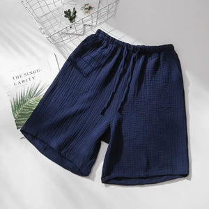 Songe short de pyjama 100 % coton, modèle Homme Marine Minuit, taille élastique