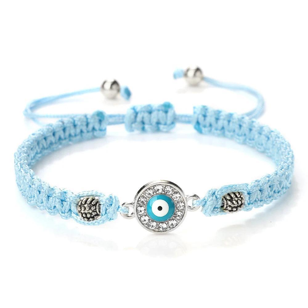 Bracelet Porte-Bonheur Evil Eye en Coton Tressé, Unisexe - Bracelets Porte-Bonheur GoHappy