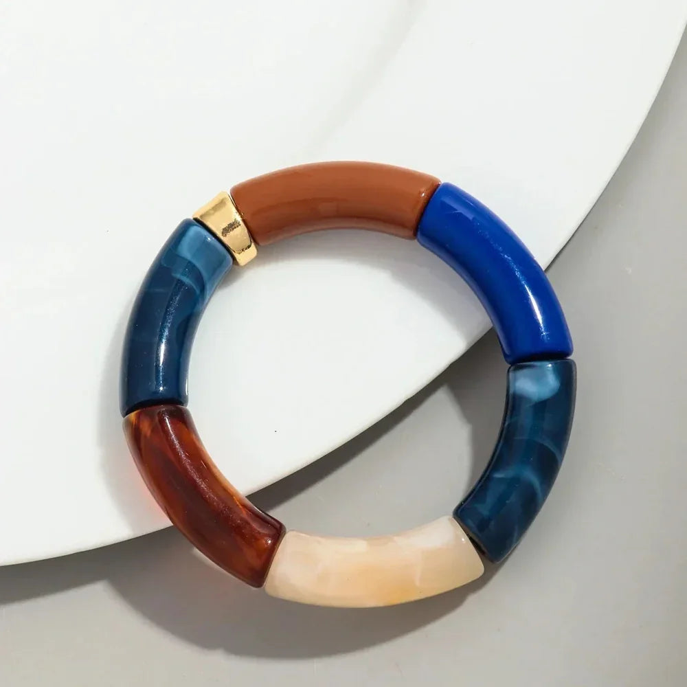 Bracelets acryliques bohème femme – 28 modèles colorés à mixer - Bijou Bracelet GoHappy