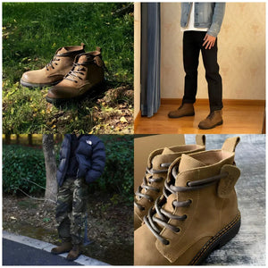 Vintage Trail bottines homme daim marron outdoor - chaussures homme GoHappy