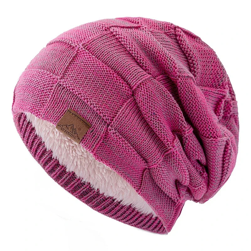 Bonnet d’Hiver Femme à Maille Mélangée - Style Casual et Chaleur Assurée