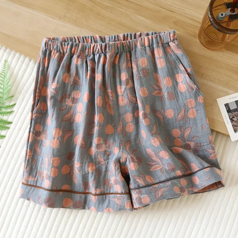 Short de Nuit Japonais en Coton pour Femme - Tissu Léger et Respirant - pyjama GoHappy