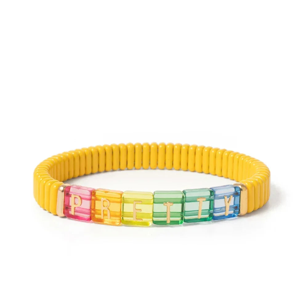 Candy Love bracelet femme élastique bohème coloré - bracelet femme GoHappy