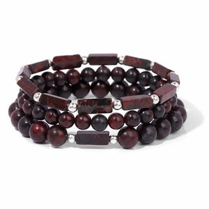 Bracelet multicouche en pierres naturelles pour hommes – Onyx, lave & hématite - Bijou Bracelet GoHappy