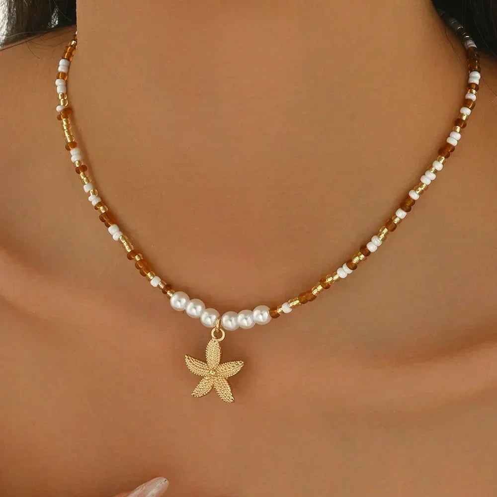 Ocean Charm collier femme coquillage bohème chic - collier GoHappy