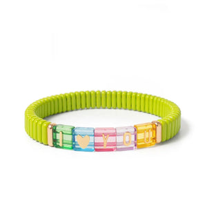 Candy Love bracelet femme élastique bohème coloré - bracelet femme GoHappy