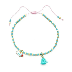Bracelet femme boho perles Miyuki pompon coloré - bracelet perles GoHappy
