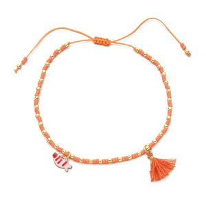 Bracelet femme boho perles Miyuki pompon coloré - bracelet perles GoHappy