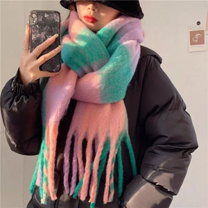 Echarpe Douce Rainbow Hiver - Cachemire et Style Bohème - écharpe GoHappy