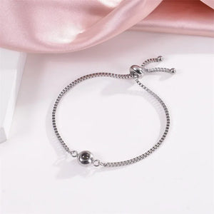 Bracelet Photo Gravé Projection Personnalisable - bracelets personnalisés GoHappy
