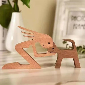 Sculpture Bois Compagnon Fidèle Gravure Personnalisée Mémorial - Décoration GoHappy