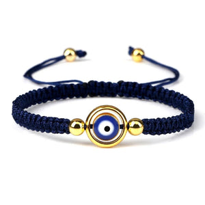 Bracelets Porte-Bonheur Evil Eye en Tissu Tressé - Bracelets Porte-Bonheur GoHappy